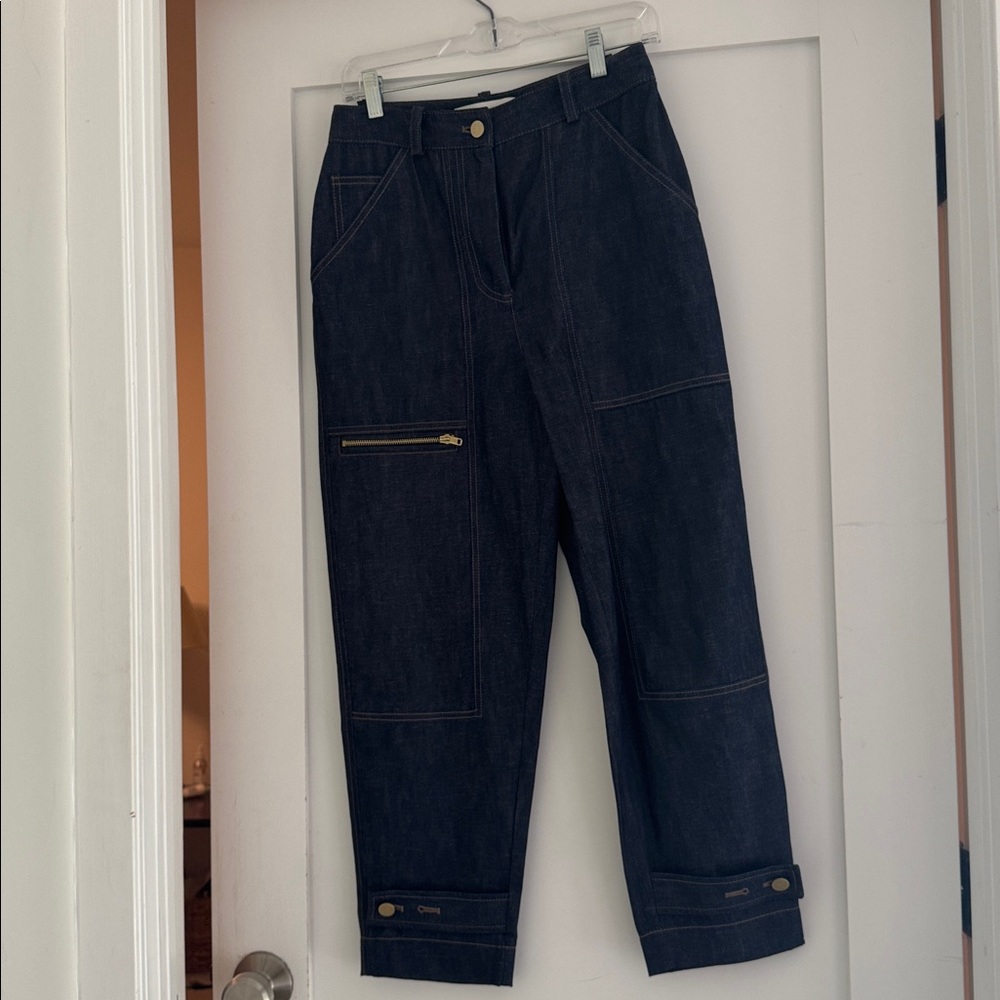 3.1 Phillip Lim Dark Blue Flare & Wide Leg Jeans